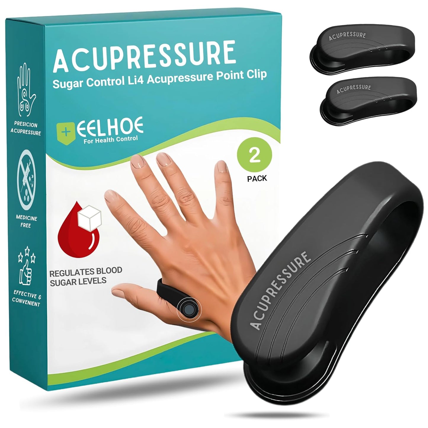 Sugar Control LI4 Acupressure Point Clip